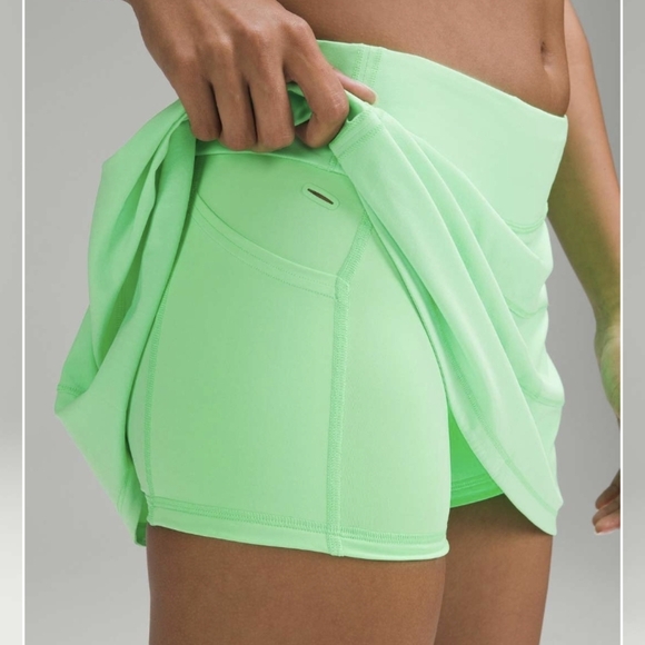 lululemon athletica Pace Rival Skirt/Skort Sz.18 Green - Picture 3 of 11